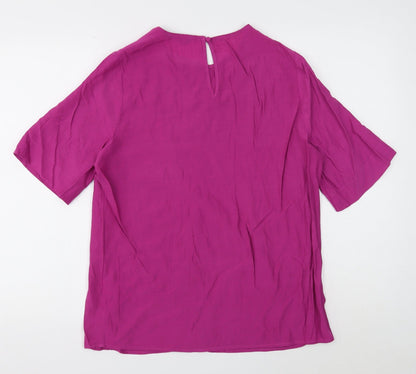 Womens UK Size 12 Marks and Spencer Purple Basic Blouse