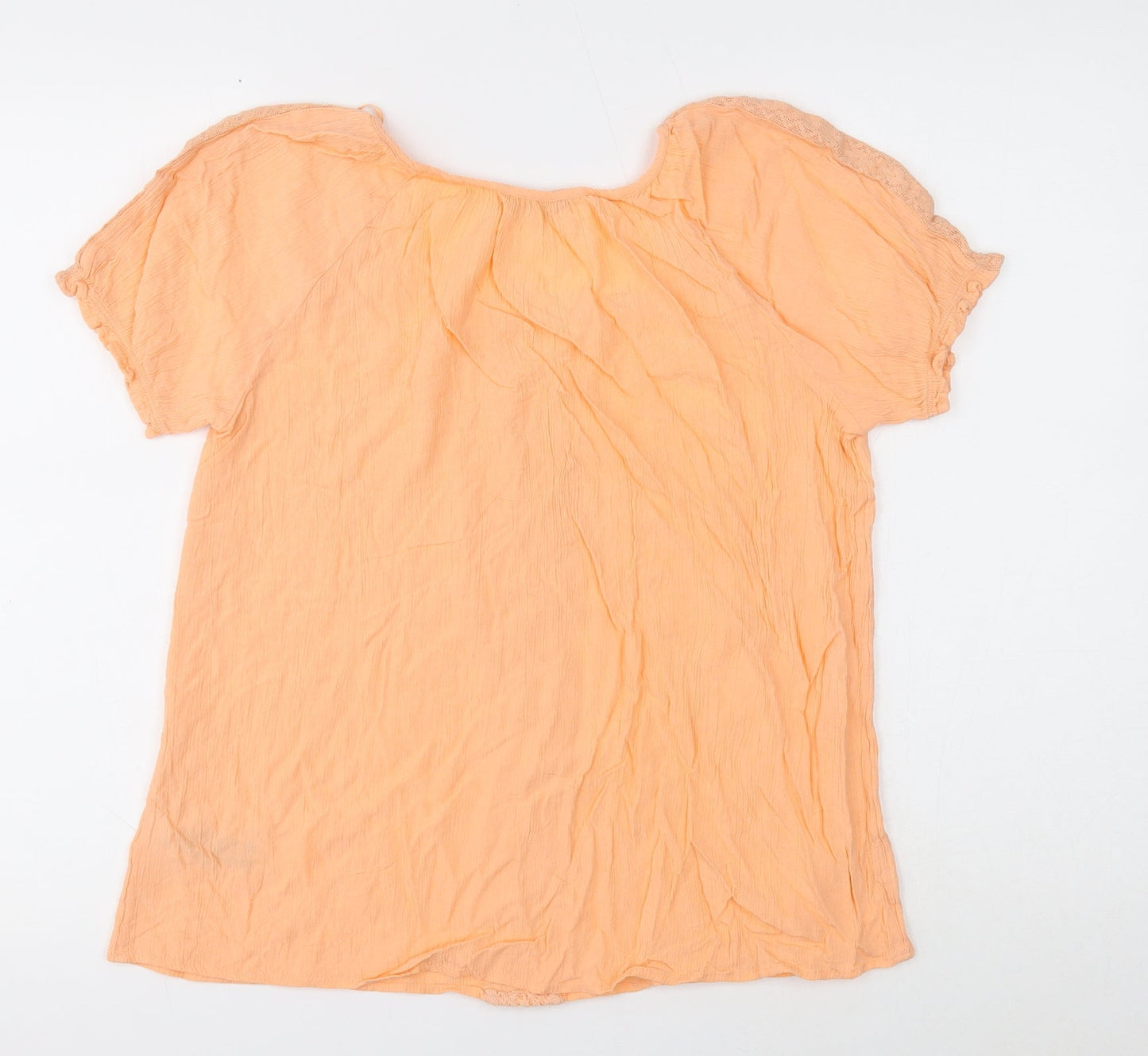 Womens UK Size 10 F&F Orange Basic T-Shirt