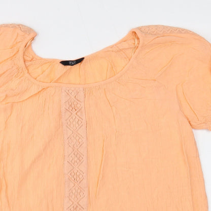 Womens UK Size 10 F&F Orange Basic T-Shirt