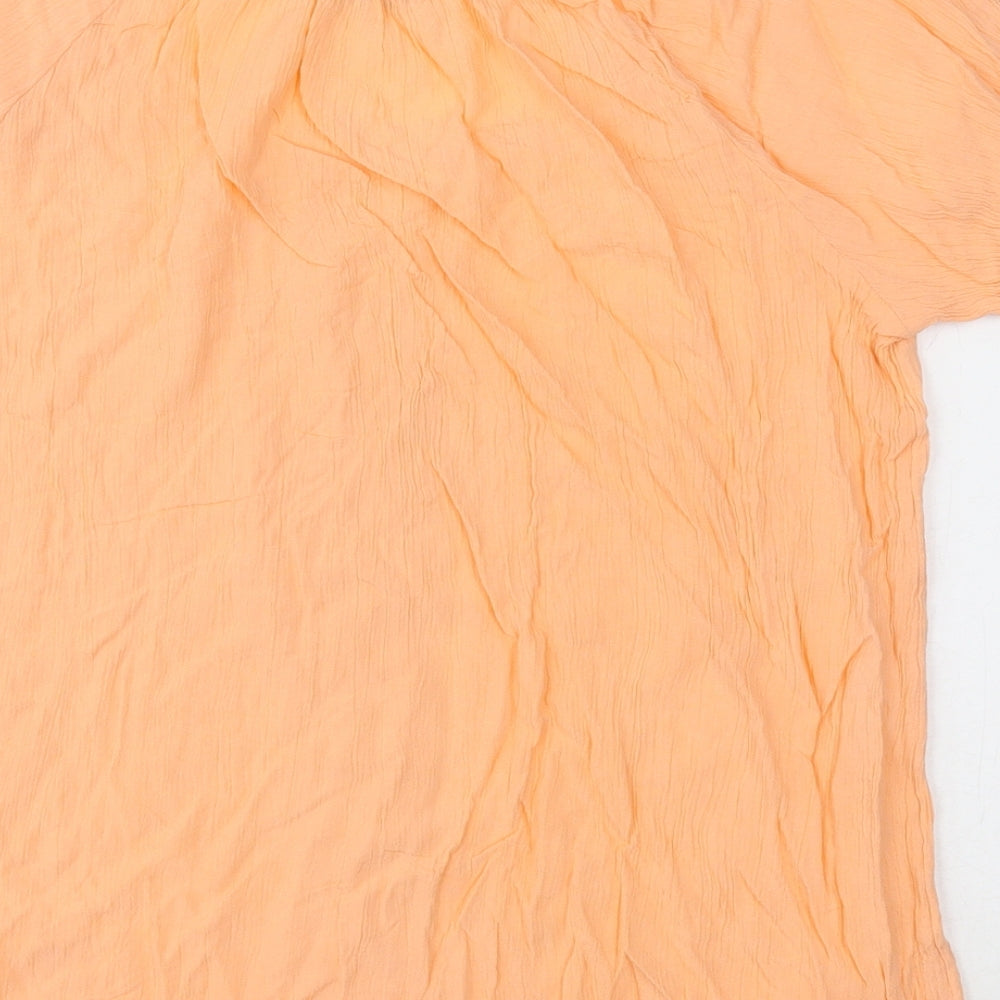 Womens UK Size 10 F&F Orange Basic T-Shirt