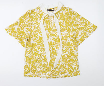 Womens UK Size 12 Marks and Spencer Yellow Basic Blouse