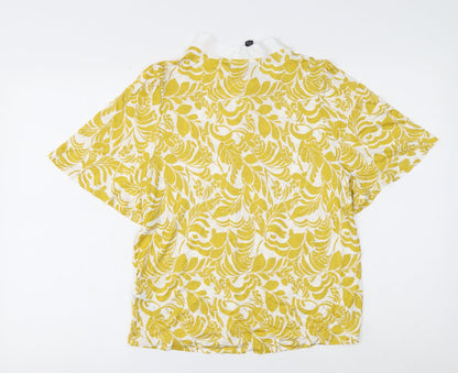Womens UK Size 12 Marks and Spencer Yellow Basic Blouse
