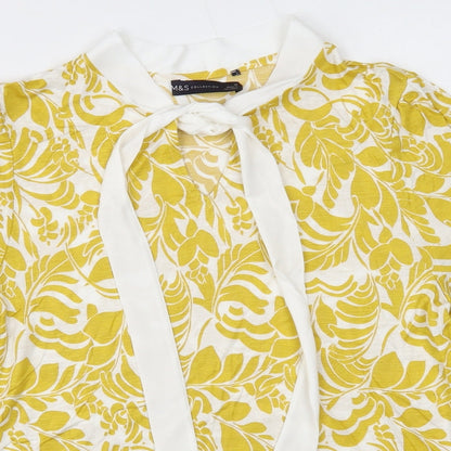 Womens UK Size 12 Marks and Spencer Yellow Basic Blouse