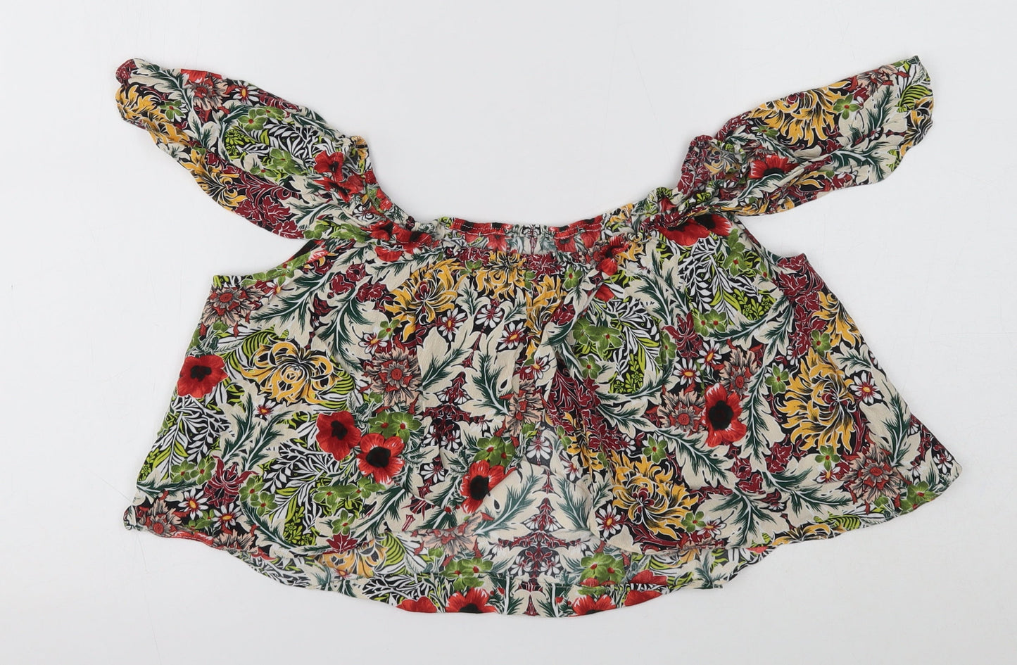Womens UK Size 10 Topshop Multicoloured Basic Blouse