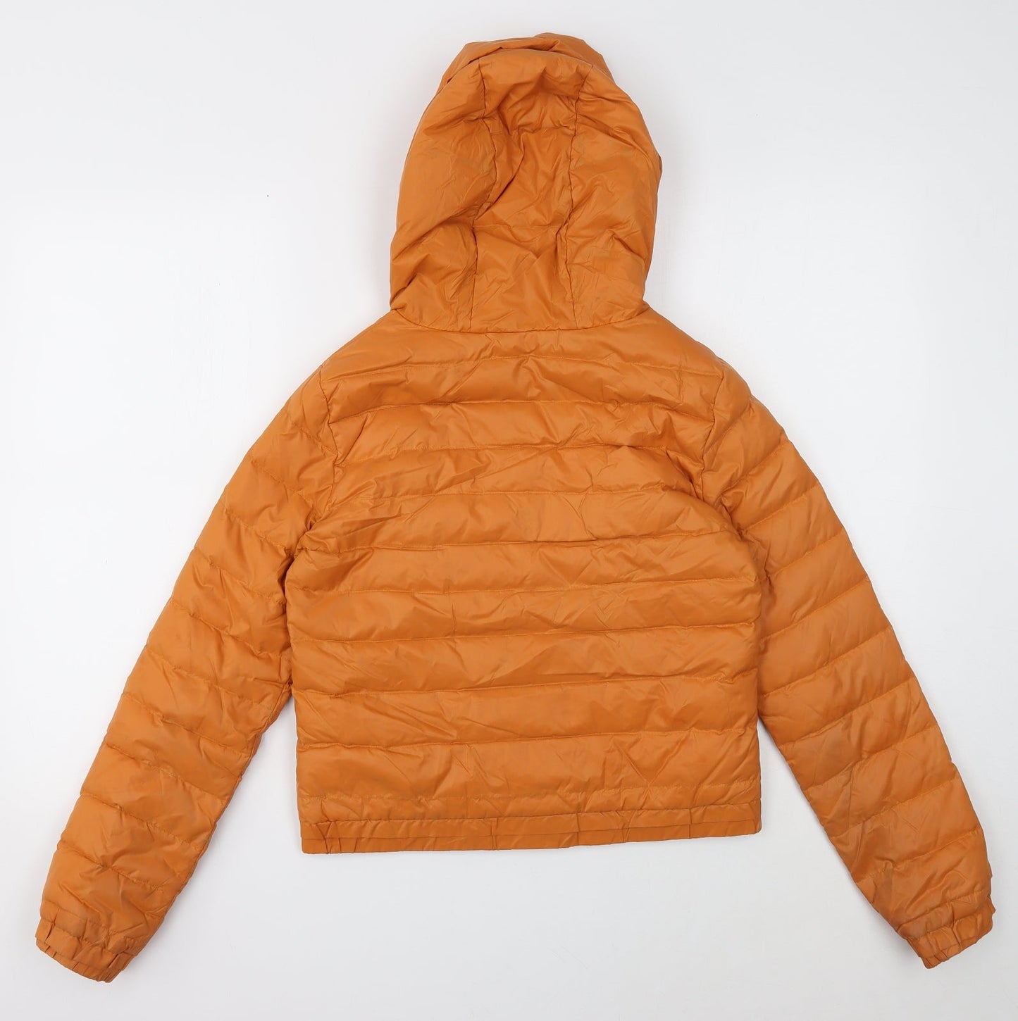 Five Plus Womens Orange Quilted Coat Size S Button