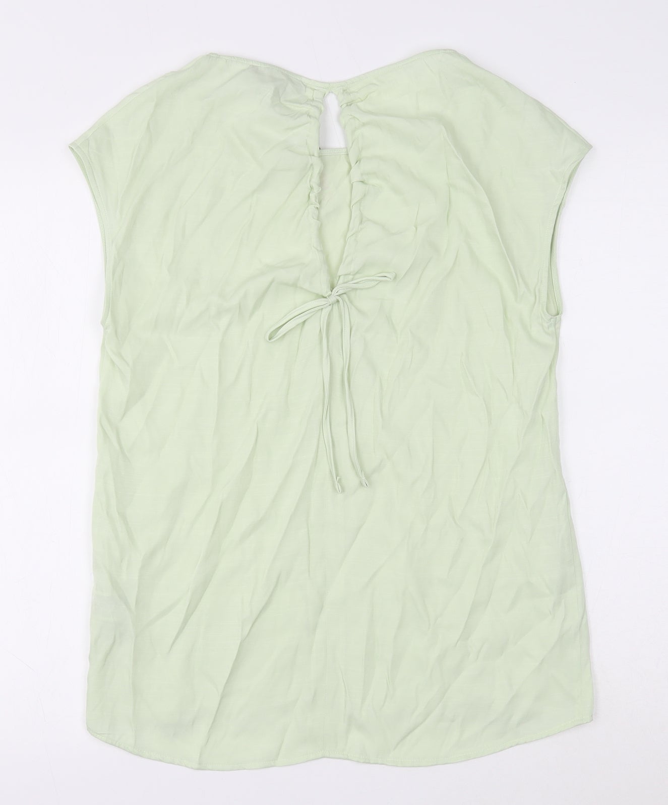 Primark Womens Green Polyester Basic Blouse Size 6 Round Neck