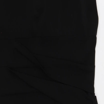 En Focus Studio Womens Black Polyester Bodycon Size 12 Round Neck Pullover - Lace Detail