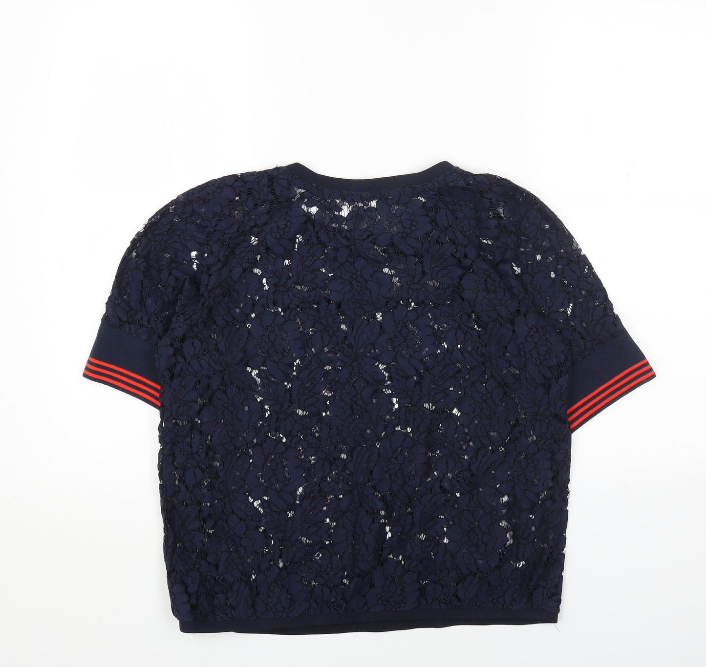 Promod Womens Blue Polyester Basic Blouse Size M Round Neck