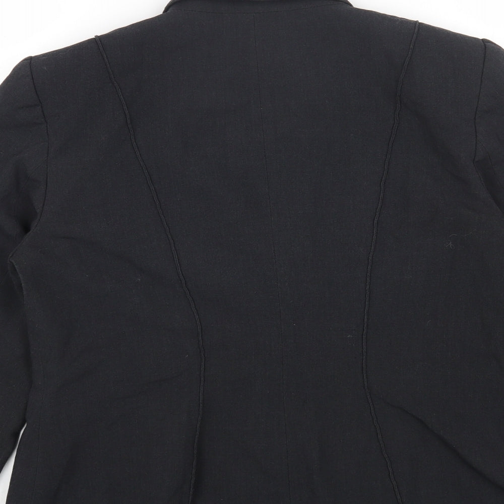 Marks and Spencer Womens Black Polyester Jacket Blazer Size 14