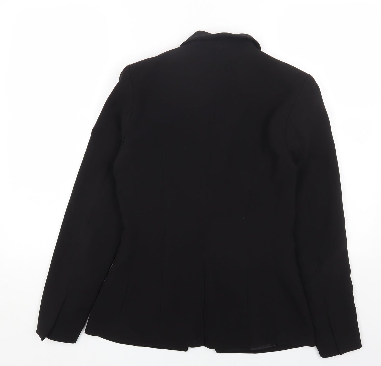 H&M Womens Black Polyester Jacket Blazer Size 8