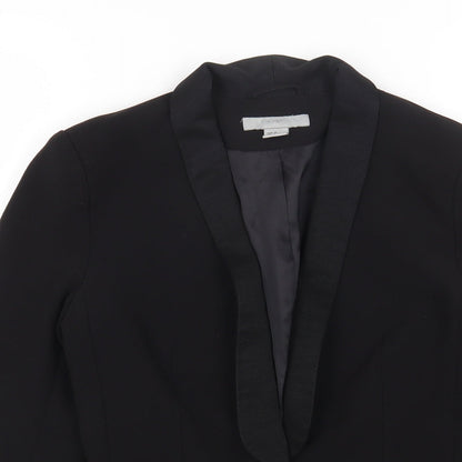 H&M Womens Black Polyester Jacket Blazer Size 8