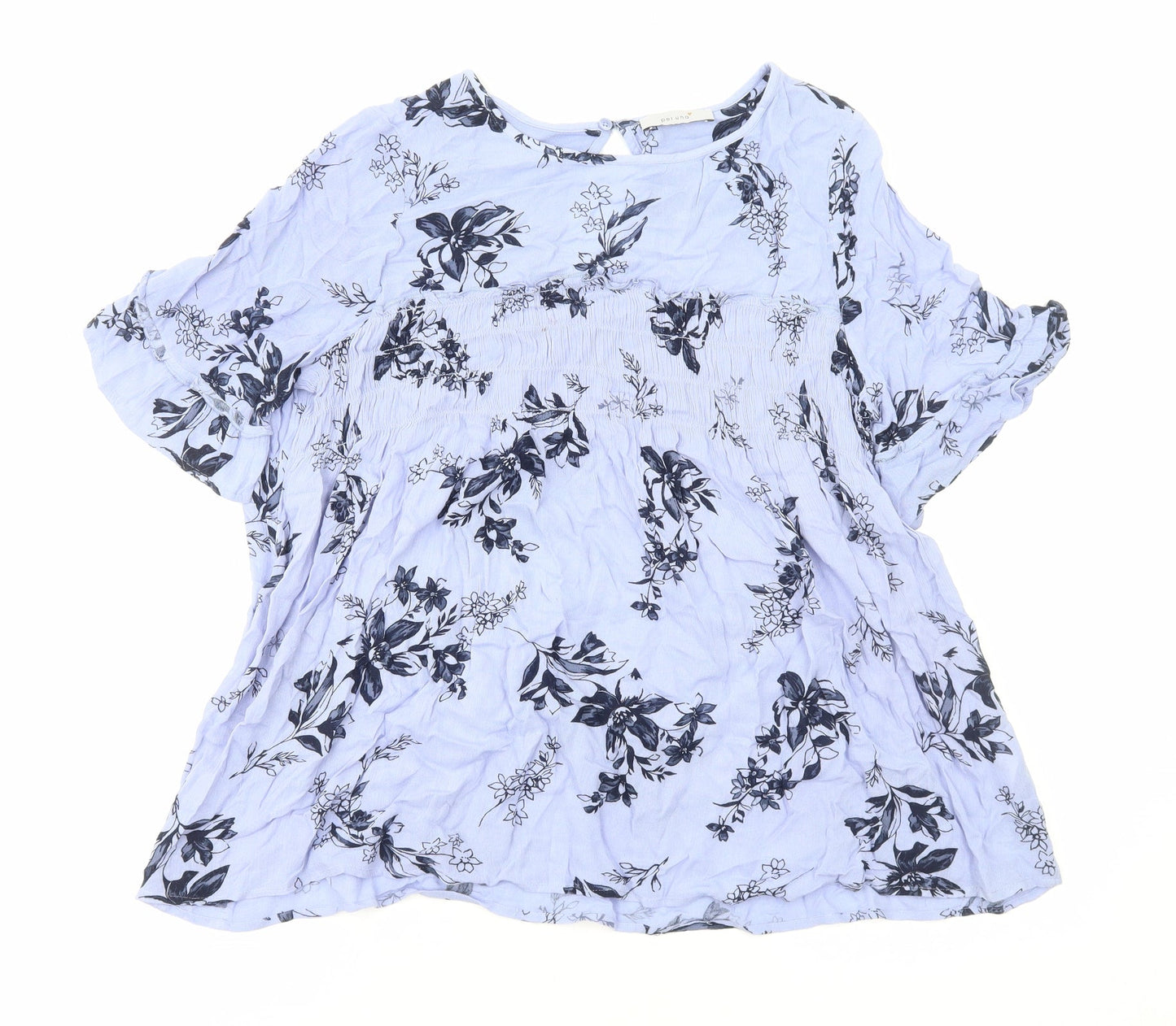 Womens UK Size 10 Per Una Blue Basic Blouse