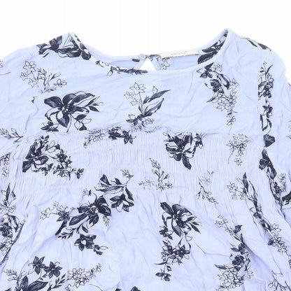 Womens UK Size 10 Per Una Blue Basic Blouse