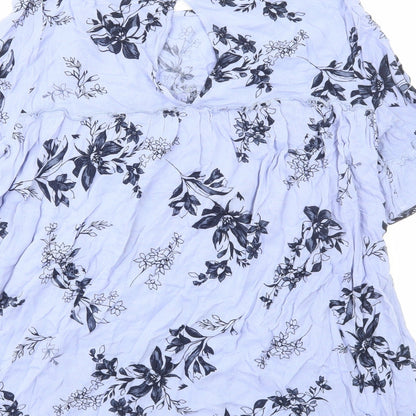Womens UK Size 10 Per Una Blue Basic Blouse