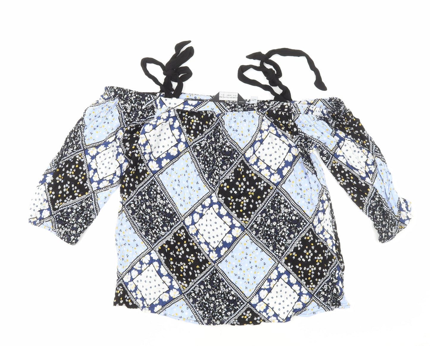 Womens UK Size 12 Dorothy Perkins Blue Basic Blouse