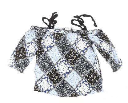 Womens UK Size 12 Dorothy Perkins Blue Basic Blouse