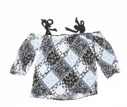 Womens UK Size 12 Dorothy Perkins Blue Basic Blouse