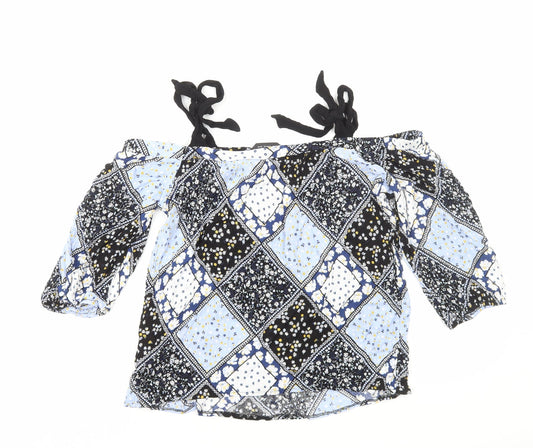 Womens UK Size 12 Dorothy Perkins Blue Basic Blouse