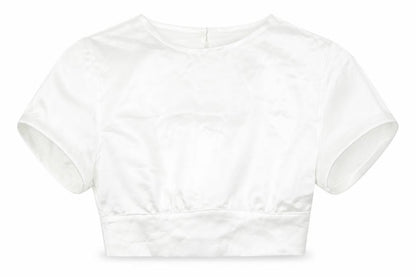 Womens UK Size S Zara White Cropped Blouse