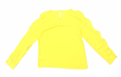 Womens UK Size 8 Marks and Spencer Yellow Basic Blouse