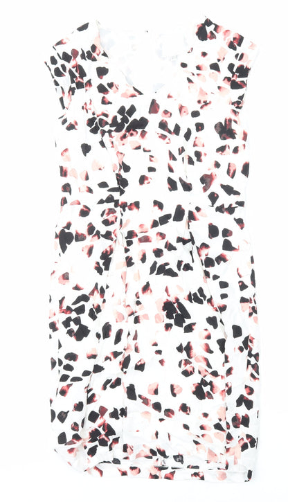 In Wear Womens Multicoloured Geometric Polyester Tank Dress Size 10 V-Neck Zip