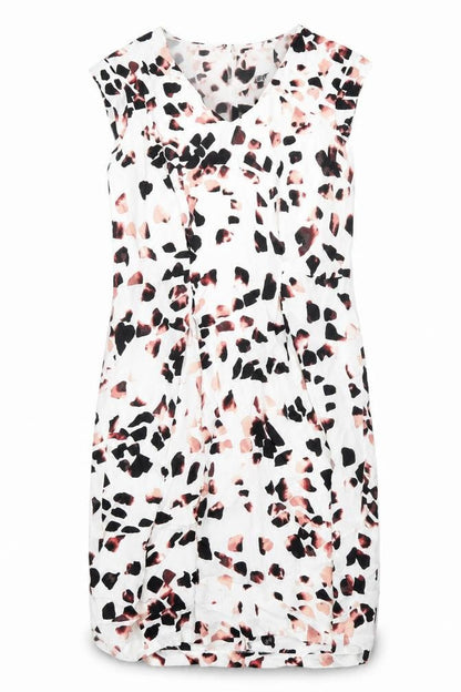 In Wear Womens Multicoloured Geometric Polyester Tank Dress Size 10 V-Neck Zip