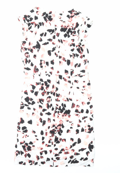 In Wear Womens Multicoloured Geometric Polyester Tank Dress Size 10 V-Neck Zip