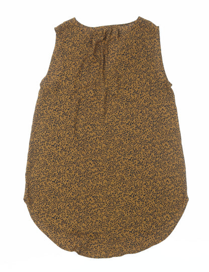 Womens UK Size 10 H&M Brown Basic Blouse
