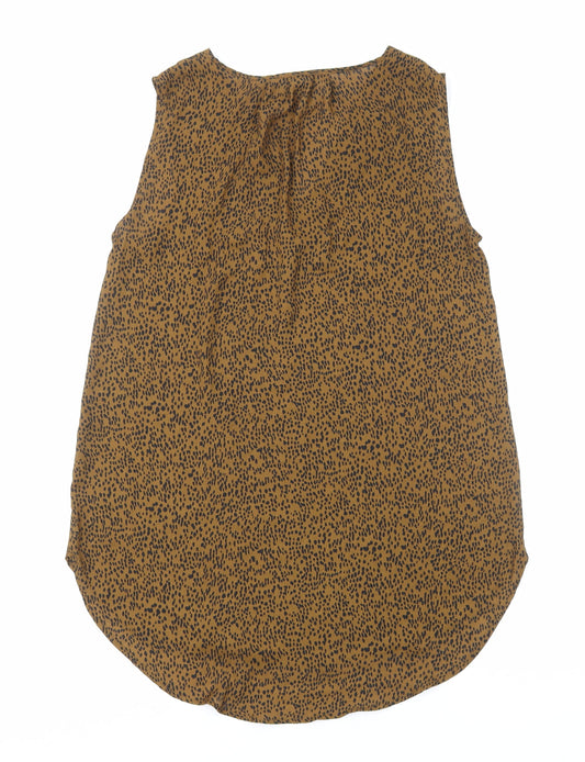 Womens UK Size 10 H&M Brown Basic Blouse