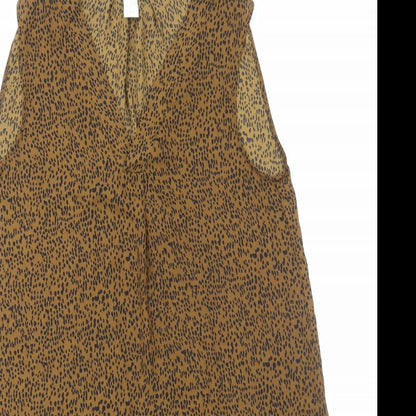 Womens UK Size 10 H&M Brown Basic Blouse