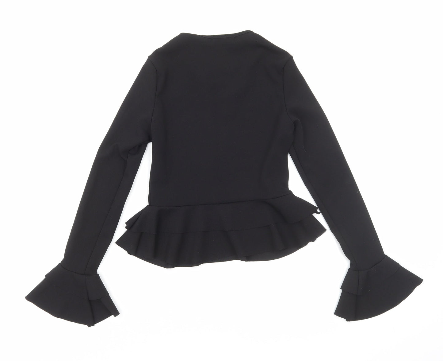 Womens UK Size 8 Stylewise Black Basic T-Shirt