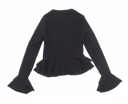 Womens UK Size 8 Stylewise Black Basic T-Shirt