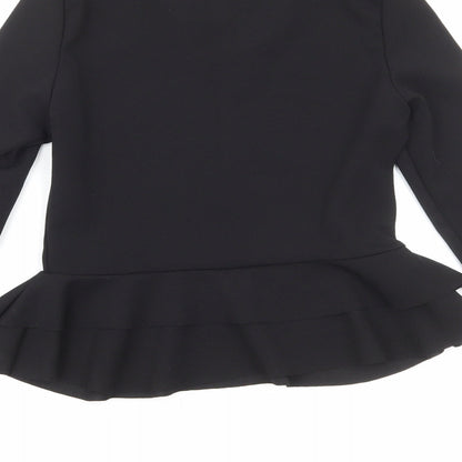 Womens UK Size 8 Stylewise Black Basic T-Shirt