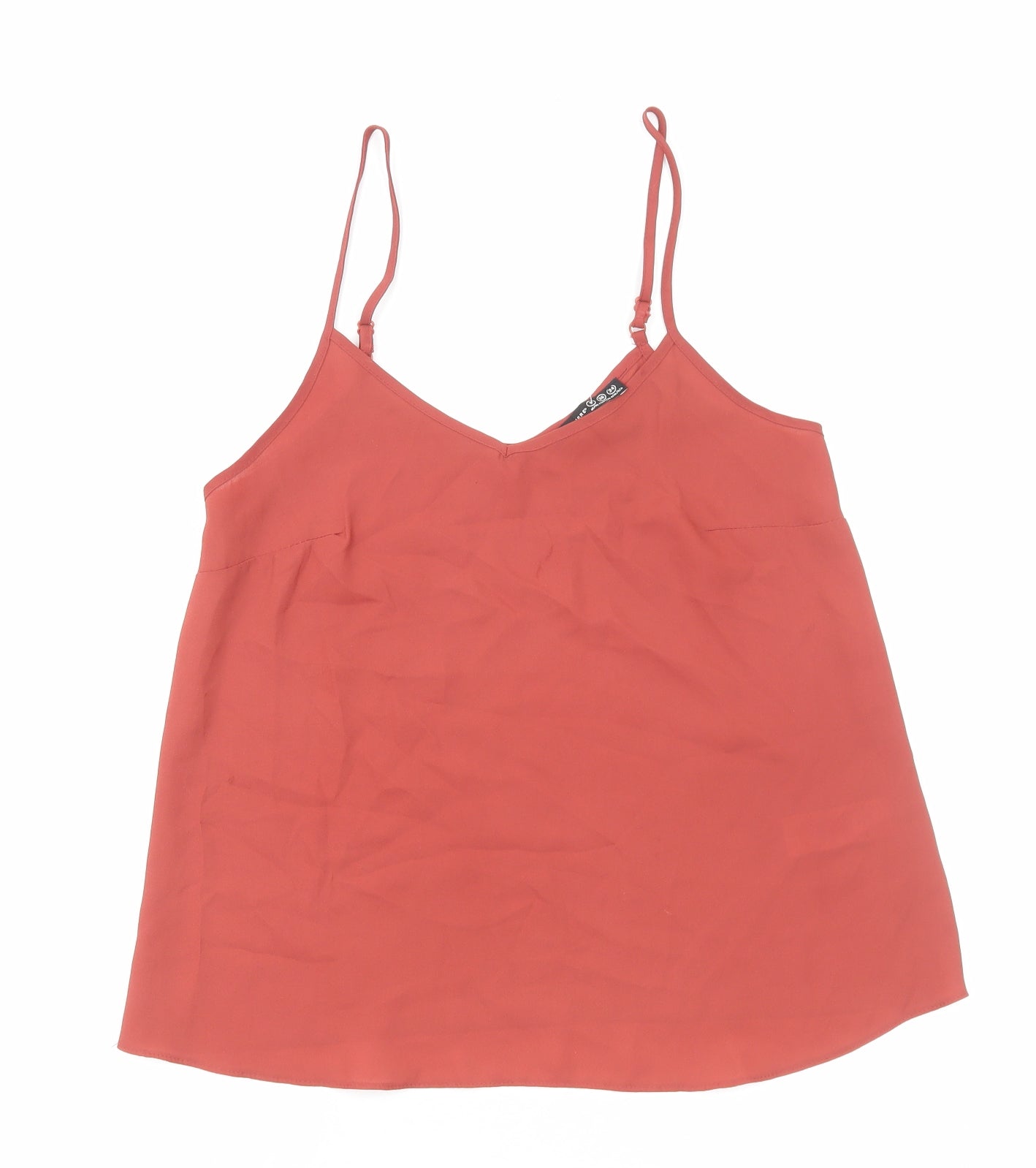 atmospherw Womens Orange Polyester Camisole Tank Size 8 V-Neck