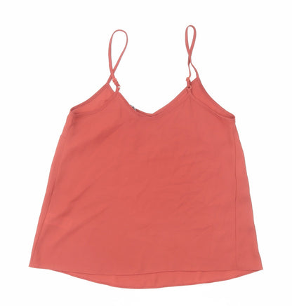 atmospherw Womens Orange Polyester Camisole Tank Size 8 V-Neck