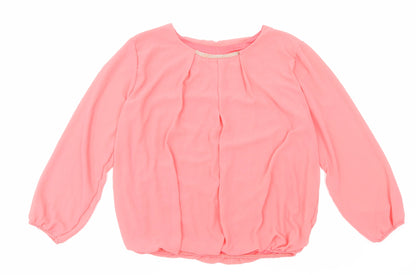 Womens UK Size 14 Preworn Pink Basic Blouse