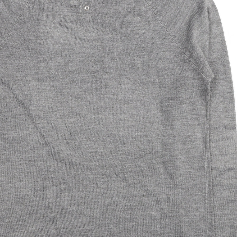 Primark Womens Grey Round Neck Acrylic Pullover Jumper Size 14