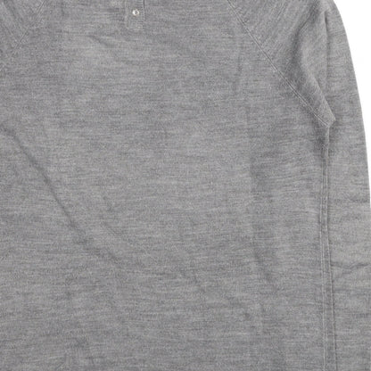 Primark Womens Grey Round Neck Acrylic Pullover Jumper Size 14