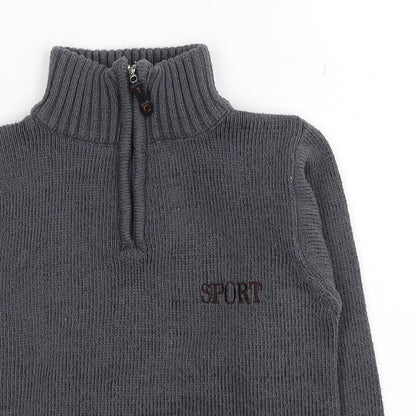 Jinsetongnian Boys Grey Acrylic Pullover Sweatshirt Size 6 Years Pullover - Sport