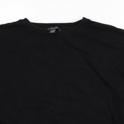 Primark Womens Black Cotton Pullover Sweatshirt Size 10 Pullover