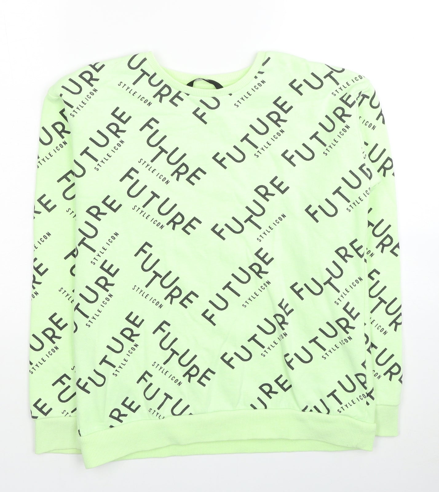 George Boys Green Cotton Pullover Sweatshirt Size 12-13 Years Pullover - Future Style Icon