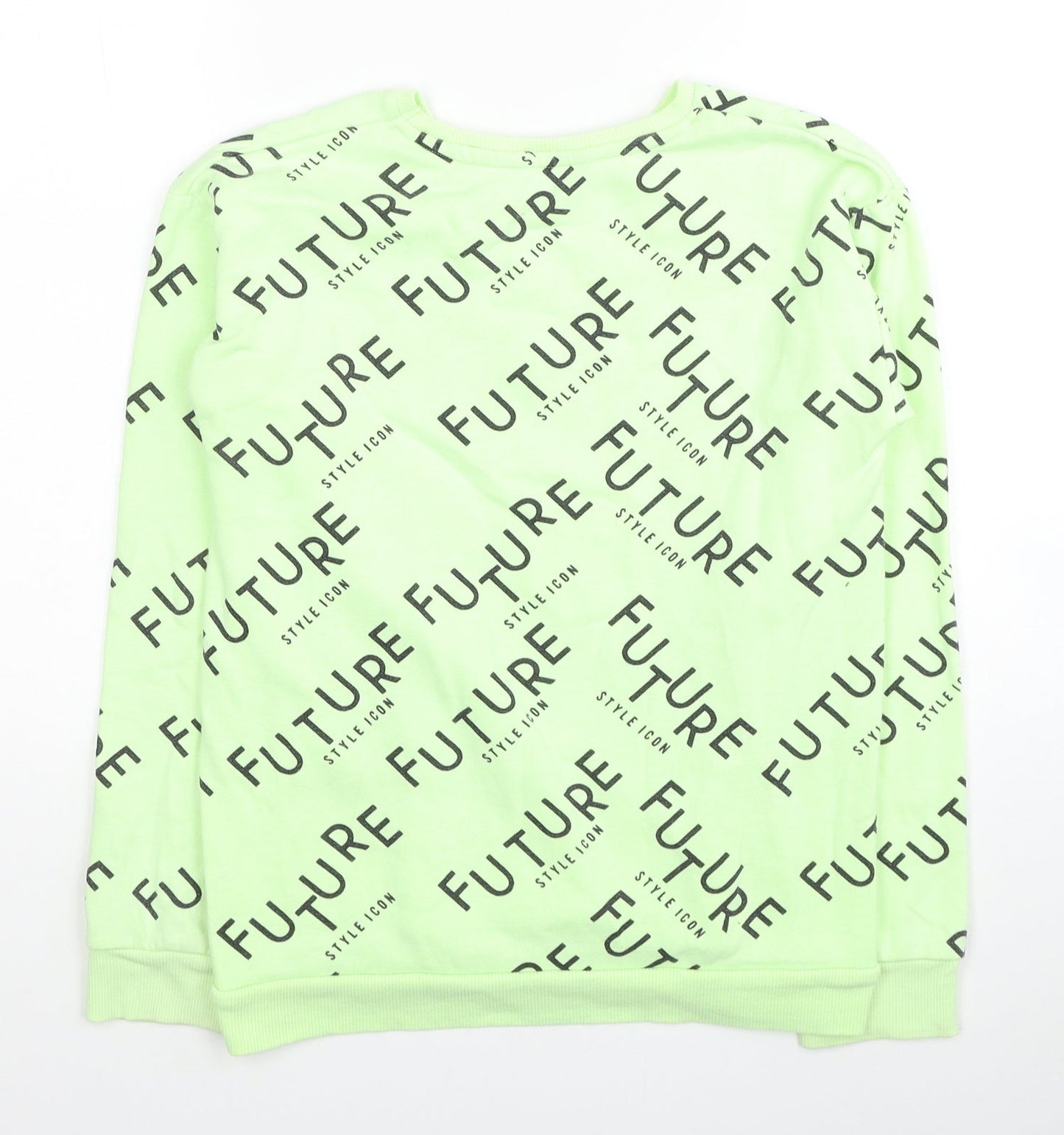 George Boys Green Cotton Pullover Sweatshirt Size 12-13 Years Pullover - Future Style Icon