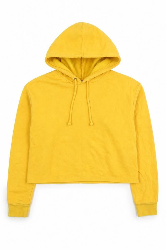 Womens UK Size XS H&M Yellow Pullover Hoodie