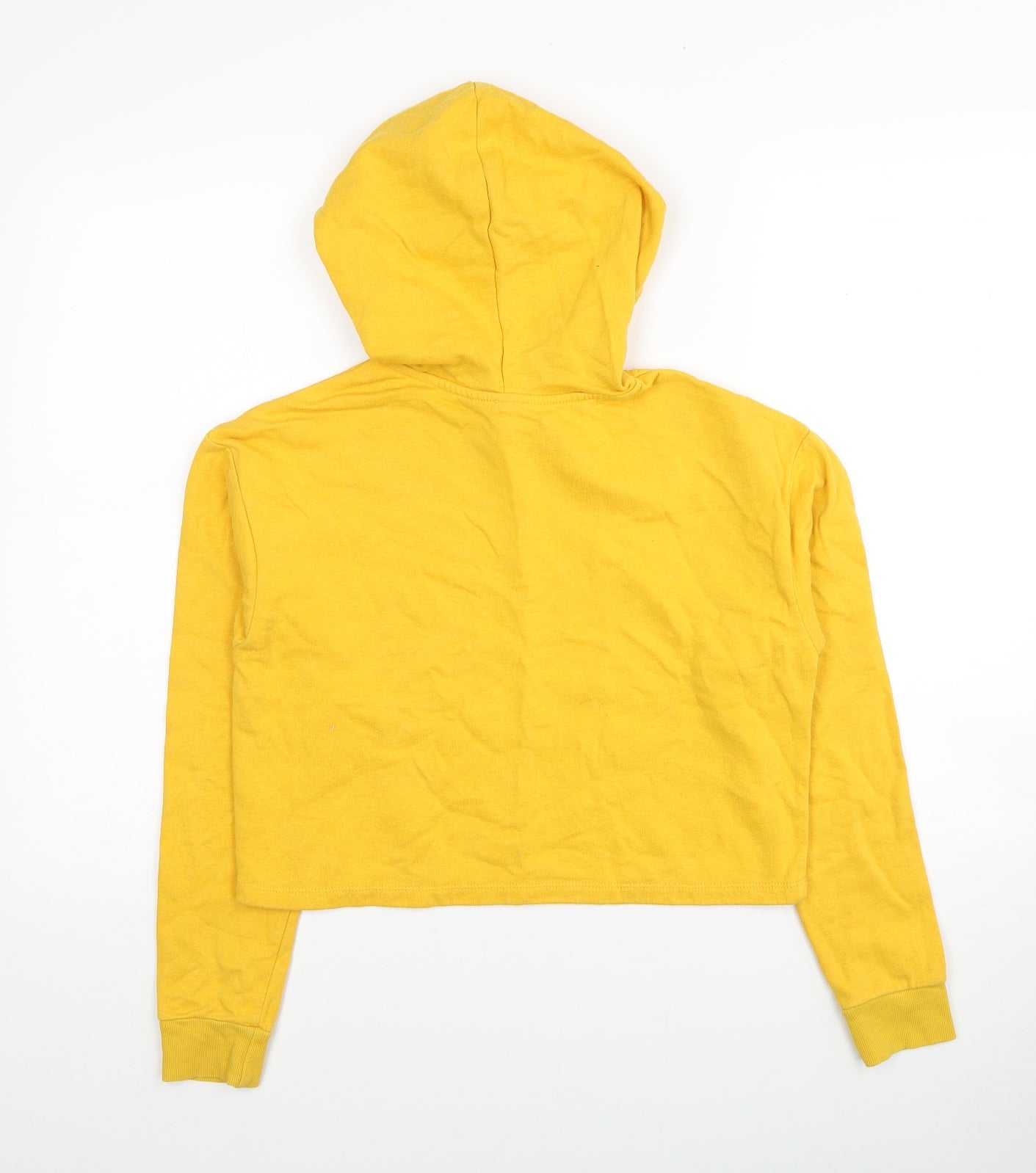 H&M Womens Yellow Cotton Pullover Hoodie Size XS Pullover