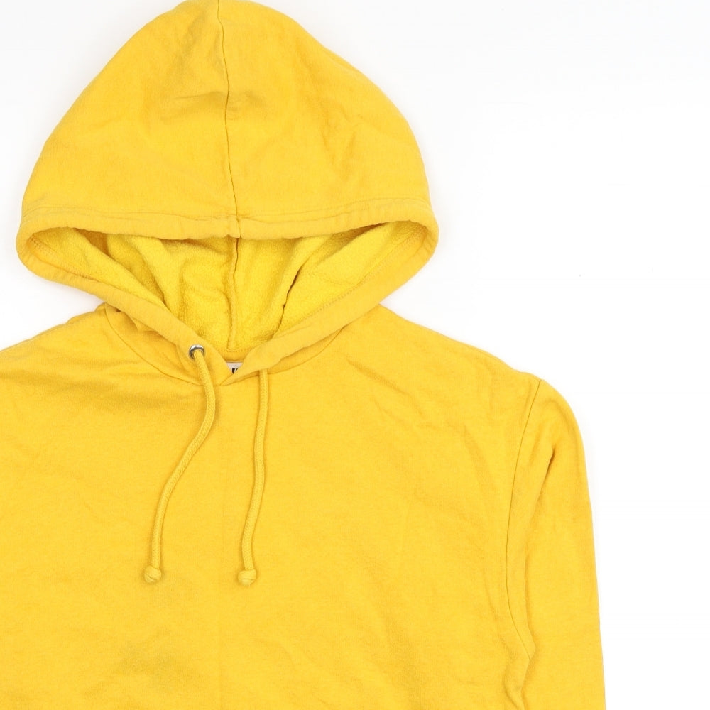 H&M Womens Yellow Cotton Pullover Hoodie Size XS Pullover