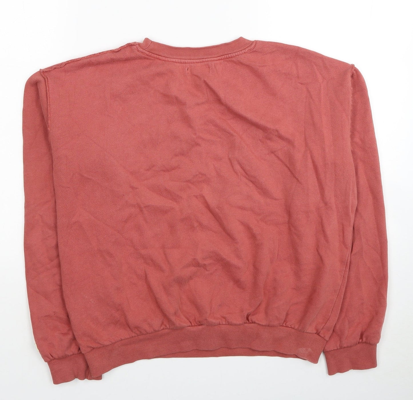 Bershka Womens Red Cotton Pullover Sweatshirt Size M Pullover - My Fav' Sweat
