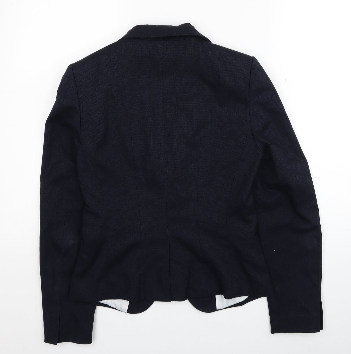 H&M Womens Blue Polyester Jacket Blazer Size 6