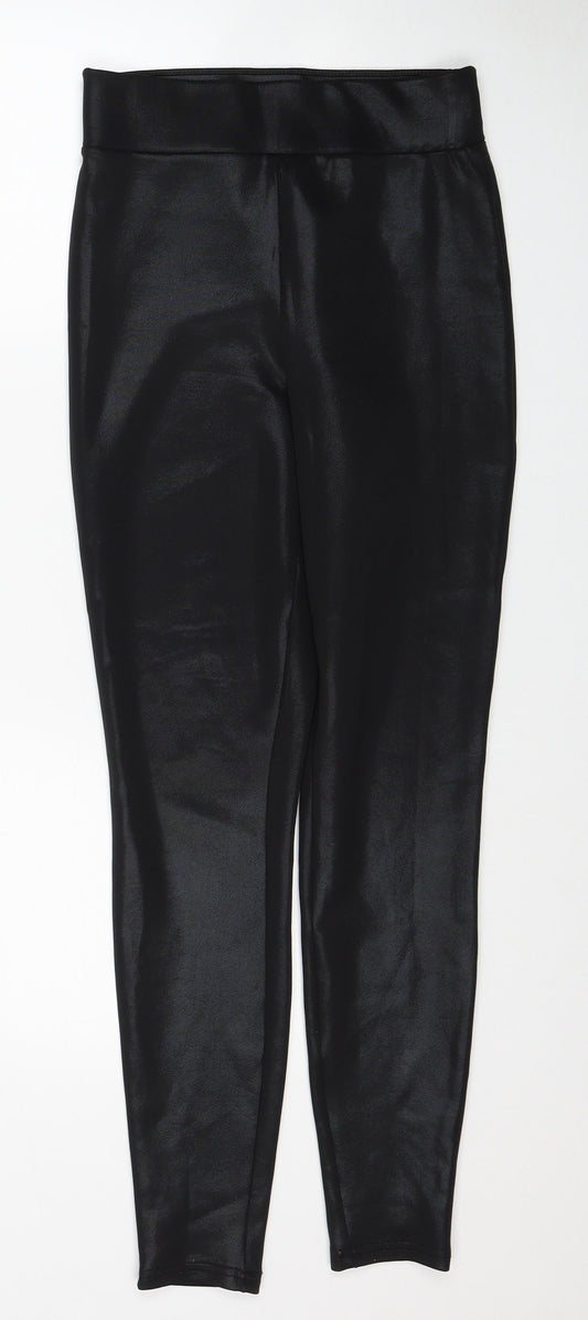 Womens UK Size 8 Papaya Regular Fit  Black Trousers