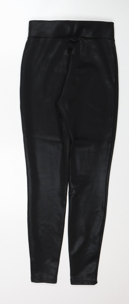Womens UK Size 8 Papaya Regular Fit  Black Trousers