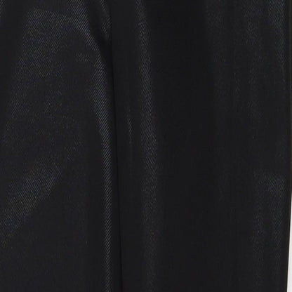 Womens UK Size 8 Papaya Regular Fit  Black Trousers